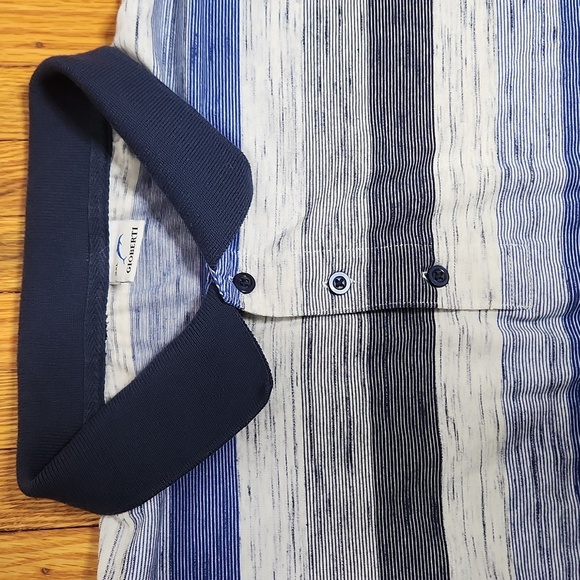 Gioberti Mens Regular Fit Striped Short Sleeve Polo Shirt XXl - Picture 3 of 4